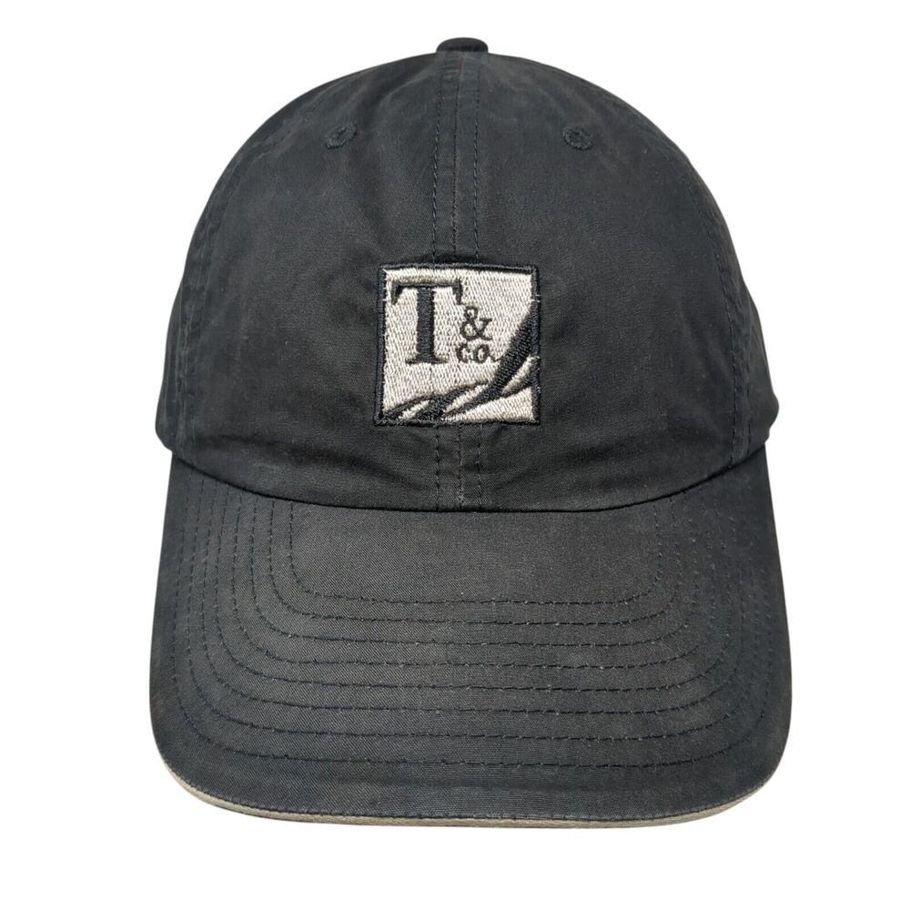 T&Co. Strapback Baseball Cap Black Os Adjustable Embroidered Port Authority